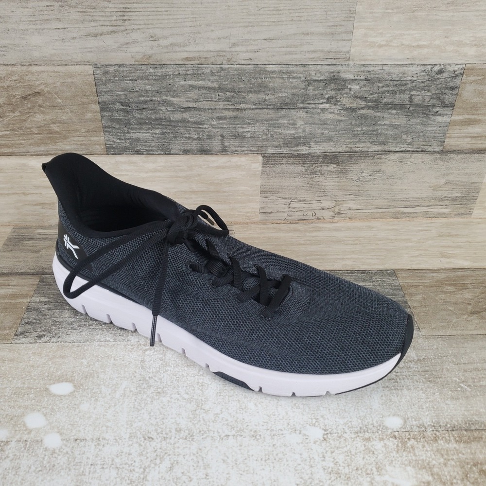 Kuru Flex Via Mens Shoes Sz 10.5 M Storm Gray Bright White Mesh Lace Up Sneakers